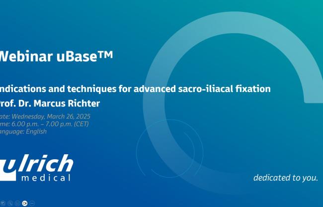 Webinar: Indications and techniques for advanced sacro-iliacal fixation